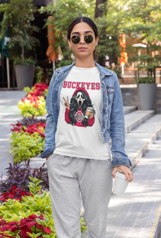 t-shirt-mockup-of-an-athleisure-styled-woman-32470 Tricou Buckeyes - Image 1
